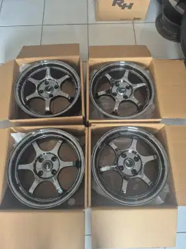 Velg advan RG Black Chrome R15 pcd*100 lebar 6,5 et42..4pcs