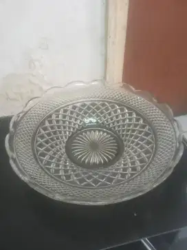 I pcs Piring buah Crystal Diameter 42,20 pcs Gelas Juice Lokal Tebal.