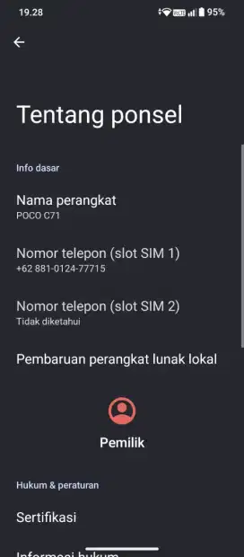 Hp Poco c71 4+4/128