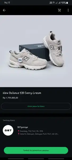 New Balance 530 ivory cream 100% original