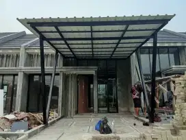 Kanopi baja ringan tiang V minimalis