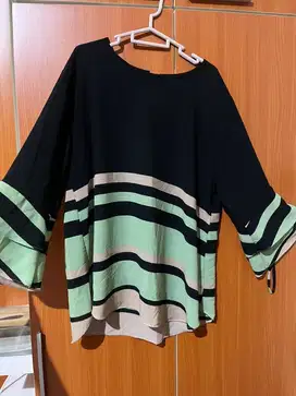 Blouse Garis Hijau