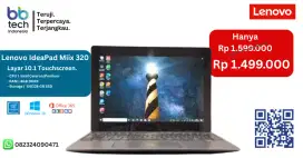 Lenovo Ideapad Miix 320|layar 10.1 Touchscreen+keyboard deatachable