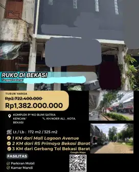 Dijual Ruko Kompleks Ruko Bumi Satria Kencana Bekasi
