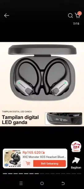 Headset Lenovo dan monster wireless
