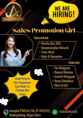 Loker khusus cewe sales marketing promotion girl