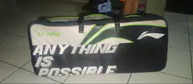 Jual tas raket badminton Li Ning ori second