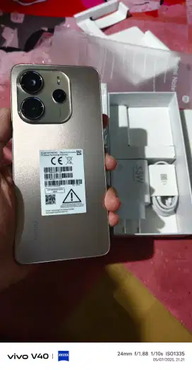 Redmi note 14 4G 8/256 gold baru open box aja garansi resmi 15 bln