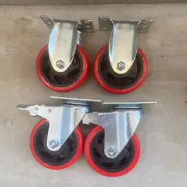 RODA TROLLEY TROLI PU 4 INCH