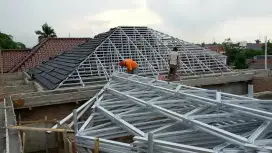 Tukang perbaikan atap bocor renovasi pasang baja ringan plafon PVC GRC
