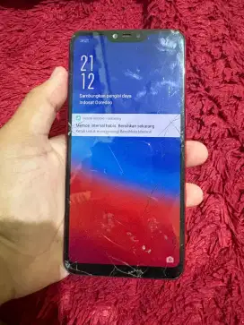 Oppo A3s fullset lcd retak, jual murah