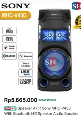 Speaker aktif home theater Sony MHC-V43D with bluetooth hifi speaker