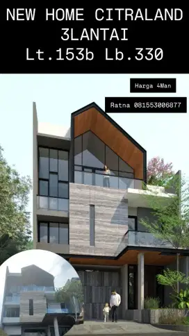 *Dijual Rumah Baru Minimalis Citraland Dekat Pasar Modern