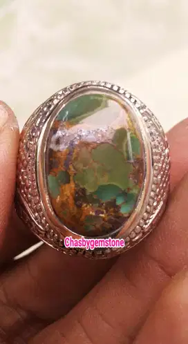 Batu Pirus Persia serat kura-Pirus Persia urat emas lawasan