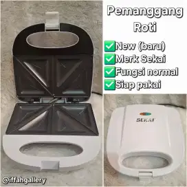 Sandwich Toaster Pemanggang Roti Baru Belum Dipakai Merk Sekai