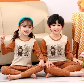 Set piyama anak cw cowo motif labubu