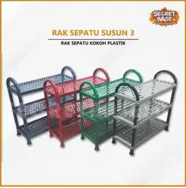 Rak Sepatu Tiga Susun / Tempat Sendal / Rak Sendal / Lemari Sepatu