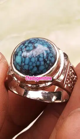 Cincin Pirus Persia serat jala-Pirus Hubei biru solid serat jala