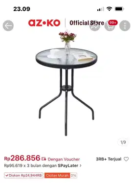 MEJA + 2 pcs KURSI TERAS (beli dr ace hardware/AZKO) FREE 1 kursi