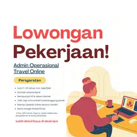 Admin Operasional Travel Online