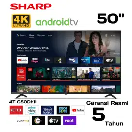 SHARP 4K UHD 50 Inch ANDROID TV 4T-C50DK1I Chromecast Dolby Vision