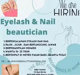 Loker Terapis Eyelash Nail Art