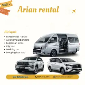 Rental mobil include supir Carter travel luar kota