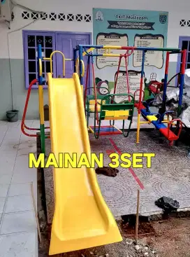 Ayunan besi mainan 3 set