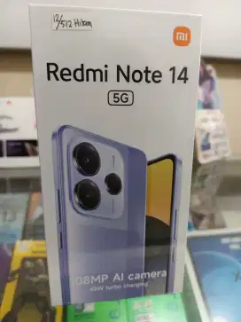 Xiaomi Redmi Note 14 5G 12GB/512GB,Baru,Segel Box,Resmi,Original