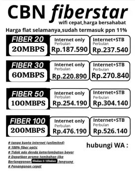 Promo Wifi CBN Juli