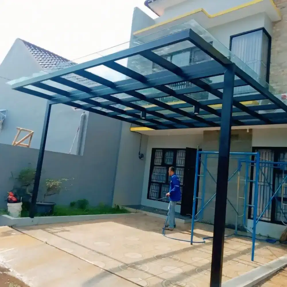 peralatan bangunan kanopi atap alderon single plus plapon pvc