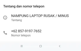 Laptop rusak laptop mati laptop minus