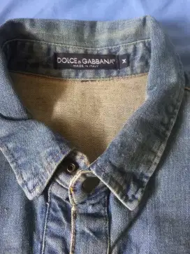 Vintage Denim Jaket Ori DOLCE & GABBANA,Made in Italy,Masih Bagus