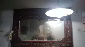 Pigura Cermin Kayu Jati Asli Jepara + Kaca