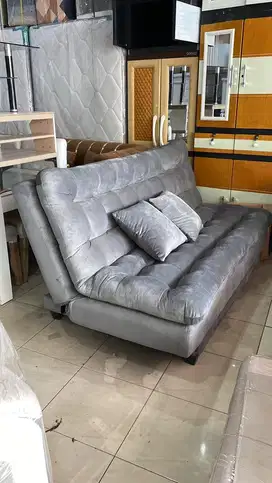 Like New - Sofa Bed Minimalis Reclining Silicone