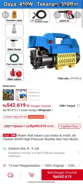 MESIN STEAM MOTOR/MOBIL