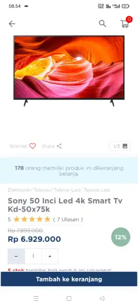 Promo TV Sony 50 inch