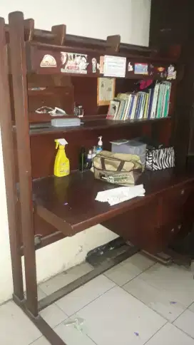 Meja belajar full jati