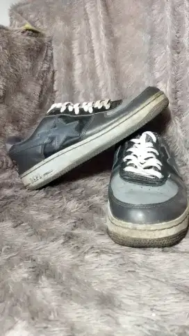 Legit Original A Bathing Ape Bapesta FS-001 Black Grey Authentic
