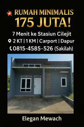 perumahan tetanggan dengan stasiun 7 menit saja