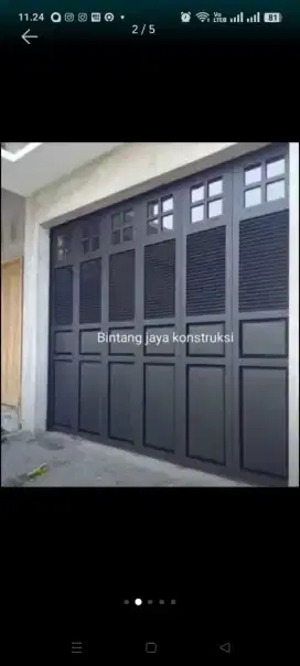 Pintu garasi sliding putar mewah