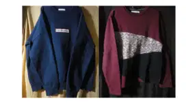 Sweater Wanita Navy/Maroon