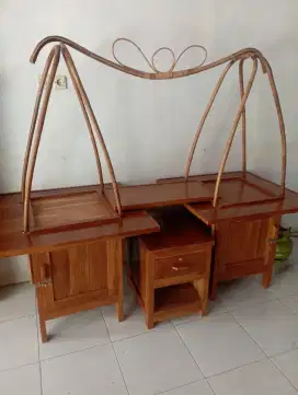 Gerobak soto pikul kayu jati