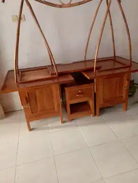 Gerobak soto pikul kayu jati