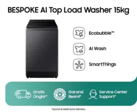 Samsung Mesin Cuci Bespoke AI Top Load Washer 15kg | WA80F15 | Hitam