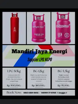 Gas LPG NSPO 5,5kg, 12kg, dan 50kg