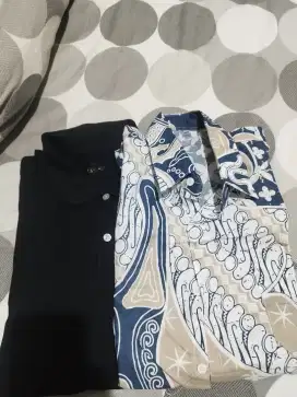 Jual Batik uk XL Fit To L Bonus Baju Giordano