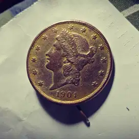 Koin Langka 1904 LIBERTY HEAD 10 DOLLARS AMERIKA BANYAK DICARI