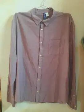 Kemeja santai tangan panjang H&M, size XL