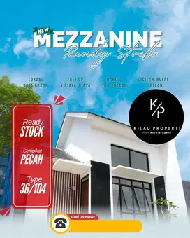 Dijual Rumah Mezzanine Murah DP 0 di Cluster Alamanda, Bogor
